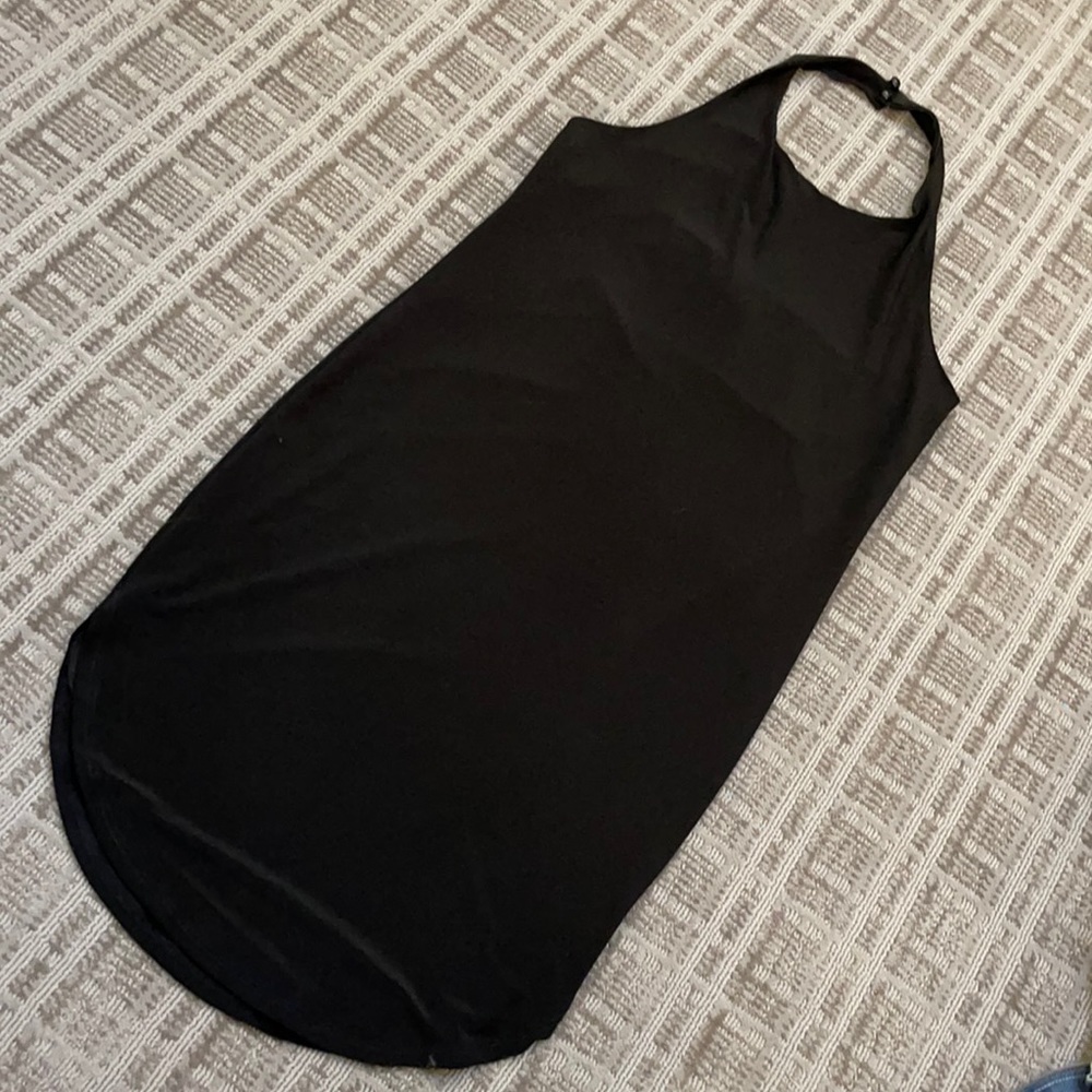 UN DEUX TROIS BLACK HALTER DRESS